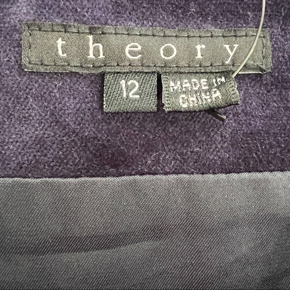 Brand new Theory blue velvet mini skirt, size 12 - Picture 6 of 6